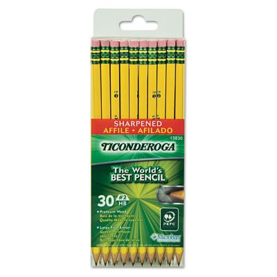 Image showing  Pre-Sharpened Pencils, Black Lead, Yellow Barrel, 30-Pack