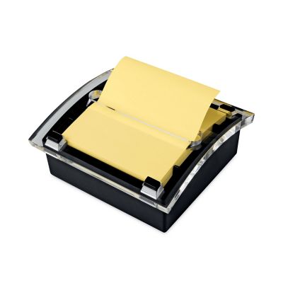 Post-it Pop-up Notes Clear Top Pop-Up Note Dispenser, Super Sticky Canary Notes, Black, 3 in. x 3 in.