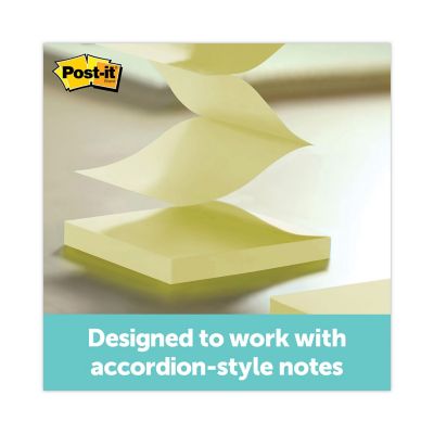 Image showing  Clear Top Pop-Up Note Dispenser, Super Sticky Canary Notes, Black, 3 in. x 3 in.