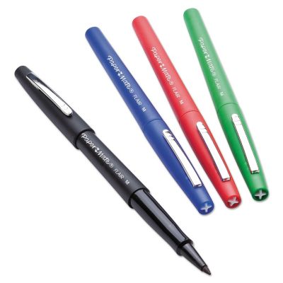 Image showing  Point Guard Flair Stick Porous Point Pens, Green, Medium 0.7 mm Tip, 12-Pack