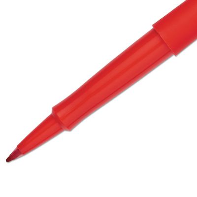 Image showing  Point Guard Flair Stick Porous Point Pens, Red, Medium 0.7 mm Tip, 12-Pack