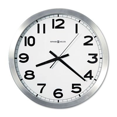 Howard Miller 15.75 in. Spokane Wall Clock, Silver Case