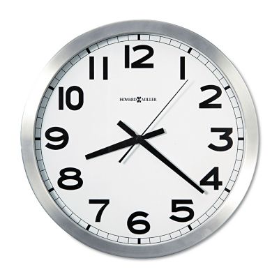 Howard Miller Spokane Wall Clock, 15.75 in., Silver