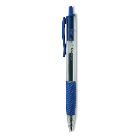Universal Comfort Grip Retractable Gel Pens, Blue, 0.7 mm, 12-Pack
