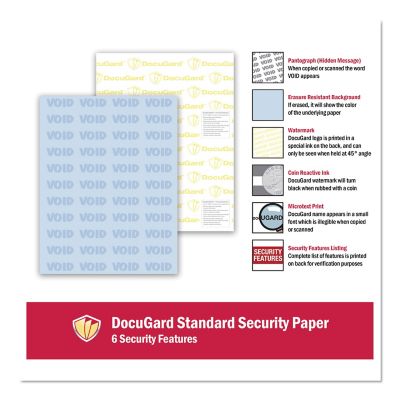 Image showing  Standard Medical Security Papers, 24 lb., 8.5 in. x 11 in., Blue
