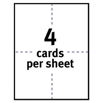 Image showing  Postcards for 4-1/4 in. x 5-1/2 in., White, 200-Pack