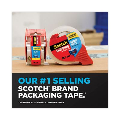 Image showing 6 th Scotch 3850 Heavy-Duty Packaging Tape Cabinet Pack, 3 in. Core, 1.88 in. x 54.6 yd., Clear, 18-Pack