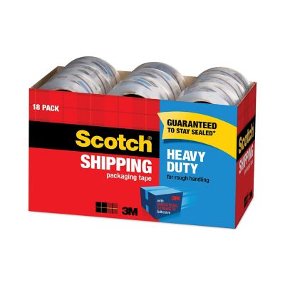 Image showing 8 th Scotch 3850 Heavy-Duty Packaging Tape Cabinet Pack, 3 in. Core, 1.88 in. x 54.6 yd., Clear, 18-Pack