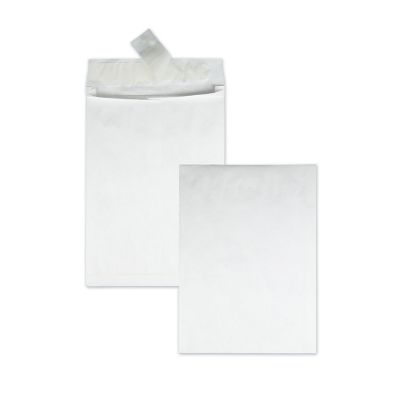 Survivor Open End Expansion Mailers, DuPont Tyvek, #13-1/2, Redi-Strip Closure, 10 in. x 13 in., White, 100-Pack