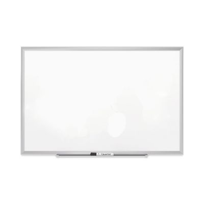 Quartet Classic Series Porcelain Magnetic Board, 72 in. x 48 in., White, Silver Aluminum Frame