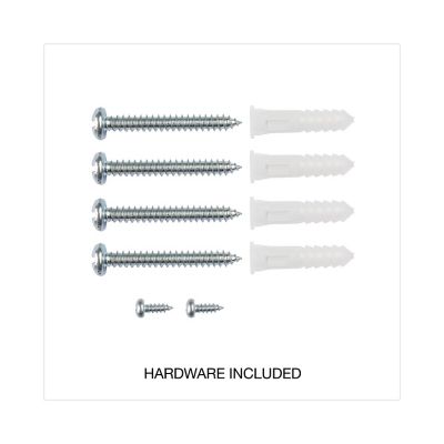 Image showing 7 th Universal Dry Erase Board, Melamine, 36 x 48, White, Black/Gray Aluminum Per Plastic Frame