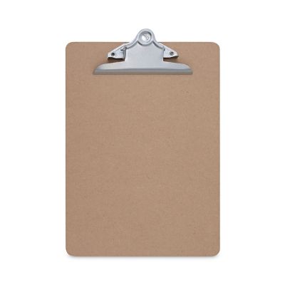 Universal Hardboard Clipboard, 1 in. Capacity, 8-1/2 in. x 11 in., Brown, 3-Pack