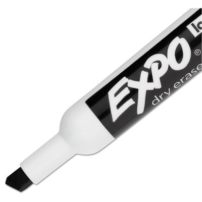 Image showing  Low-Odor Dry-Erase Markers, Broad Chisel Tip, Black, 36-Pack