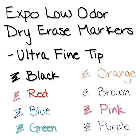 Expo Low-Odor Dry Erase Fine Tip Markers - Fine Marker SAN2138429, SAN  2138429 - Office Supply Hut