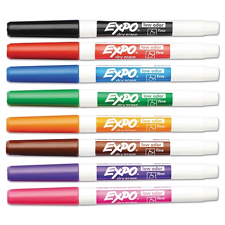 Expo 8pk Dry Erase Markers Ultra Fine Tip Multicolored
