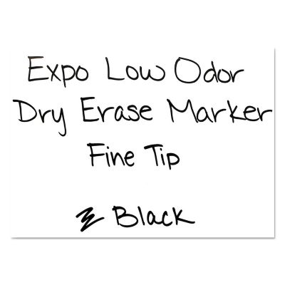 Image showing  Low-Odor Dry-Erase Markers, Fine Bullet Tip, Black, 36-Pack