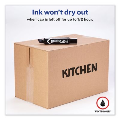 Image showing  Marks a Lot Extra-Large Desk-Style Permanent Marker, Extra-Broad Chisel Tip, Black