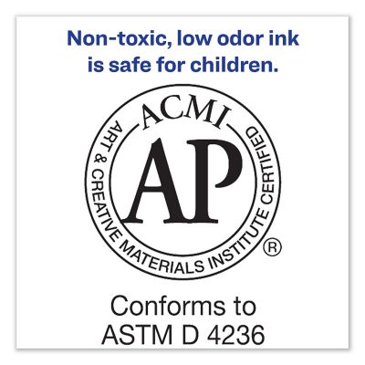 Image showing 6 th Avery Marks a Lot Regular Desk-Style Permanent Markers, Broad Chisel Tip, Black, 12-Pack