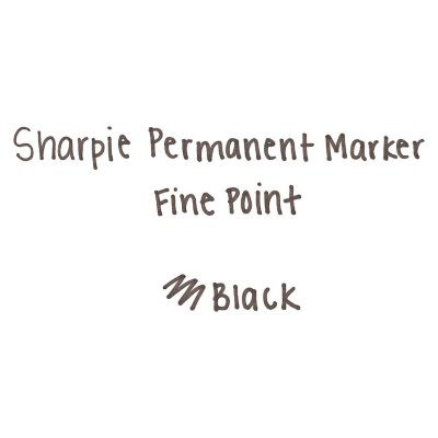 Image showing  Fine Tip Permanent Markers, Black, 5-Pack