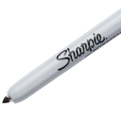 Image showing  Retractable Permanent Markers, Fine Bullet Tip, Black
