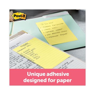 Image showing  Original Canary Yellow Note Pads, Lined, 4 in. x 6 in., 100 Sheets, 5-Pack