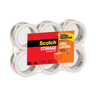 Scotch Storage Tape, 3 in. Core, 1.88 in. x 54.6 yd., Clear, 6-Pack