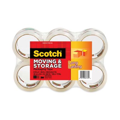 Image showing  Storage Tape, 3 in. Core, 1.88 in. x 54.6 yd., Clear, 6-Pack