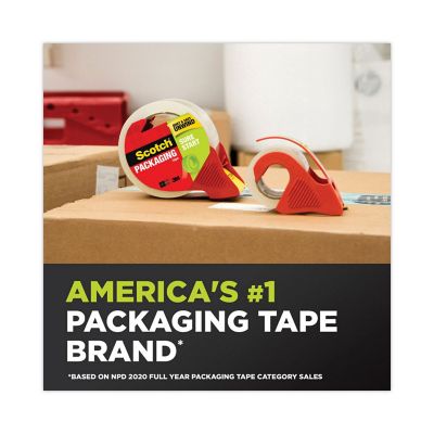 Image showing 3 th Scotch Sure Start Packaging Tape, 3 in. Core, 1.88 in. x 54.6 yd., Clear, 6-Pack