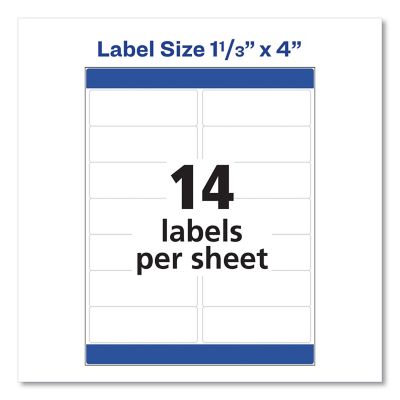 Image showing  Easy Peel Address Labels with Sure Feed Technology, 1.33 in. x 4 in., White, 100-Pack