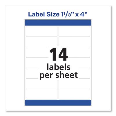 Image showing  Easy Peel Address Labels with Sure Feed Technology, 1.33 in. x 4 in., White, 250-Pack