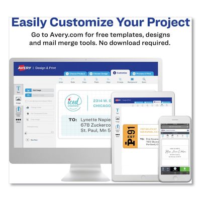 Image showing  Easy Peel Address Labels with Sure Feed Technology, 1.33 in. x 4 in., White, 250-Pack