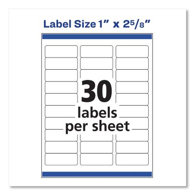 Image showing  Easy Peel Address Labels with Sure Feed Technology, 1 in. x 2.63 in., White, 250-Pack