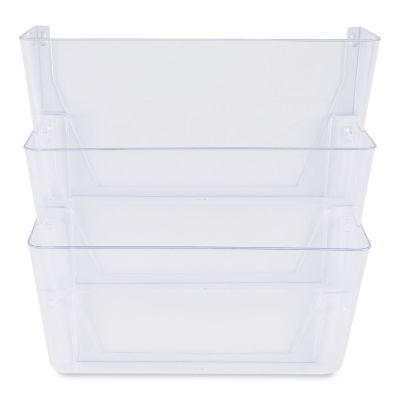 Universal 3-Pocket Wall File Starter Set, Letter, Clear