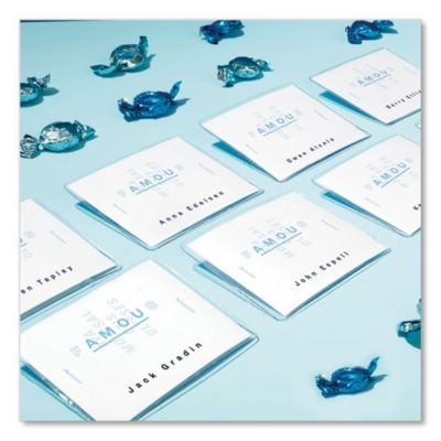 Image showing  Clip-Style Name Badge Holder with Laser/Inkjet Insert, Top Load, White, 3 x 4 in., 100-Pack