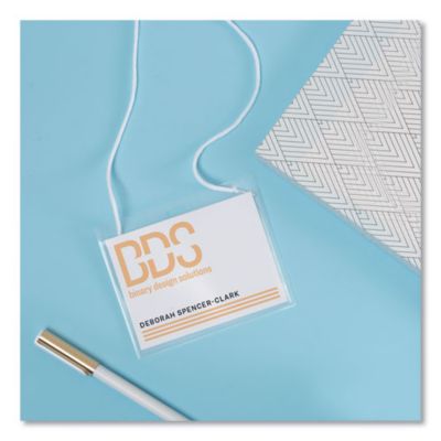 Image showing 6 th Avery Necklace-Style Badge Holder with Laser/Inkjet Insert, Top Load, 4 in. x 3 in., 100-Pack