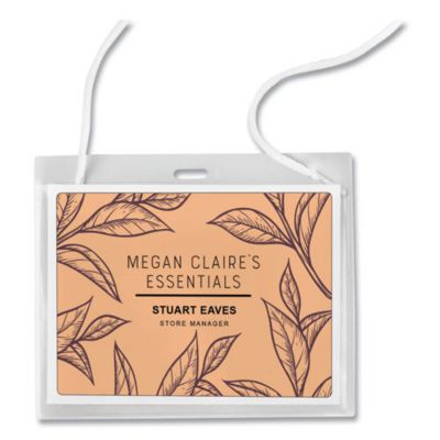 Image showing 7 th Avery Necklace-Style Badge Holder with Laser/Inkjet Insert, Top Load, 4 in. x 3 in., 100-Pack