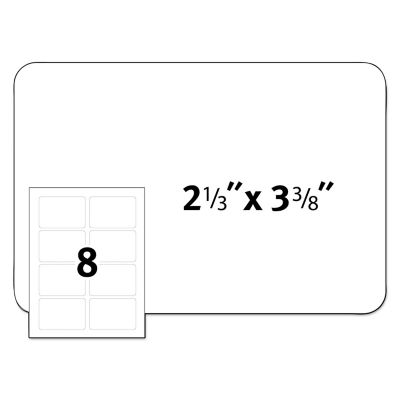 Image showing  Flexible Adhesive Name Badge Labels, 3.38 in. x 2.33 in., White, 160-Pack