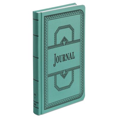 Image showing  Record/Account Book, Record Rule, Blue Cover, 500 Pages, 12-1/8 in. x 7-5/8 in.