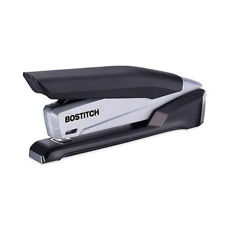 Bostitch Inpower Spring-Powered Premium Desktop Stapler, 28-Sheet Capacity, Black/Gray
