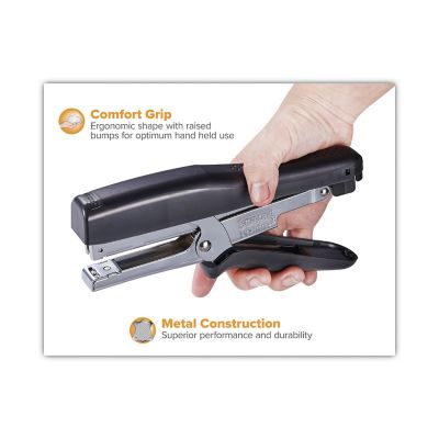 Image showing  B8 Xtreme-Duty Plier Stapler, 45-Sheet Capacity, 0.25-0.38 in. Staples, 2.5 in. Throat, Black/Charcoal Gray