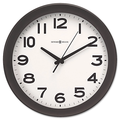 Howard Miller 13.5 in. Kenwick Wall Clock, Black Case
