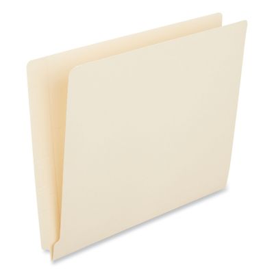 Universal Deluxe Reinforced End Tab Folders, Straight Tab, Letter Size, Manila, 100-Pack