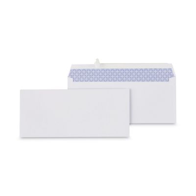 Universal Peel Seal Strip Business Envelopes, #10, Square Flap, Self-Adhesive Closure, 4.13 x 9.5in., White, 100-Pack