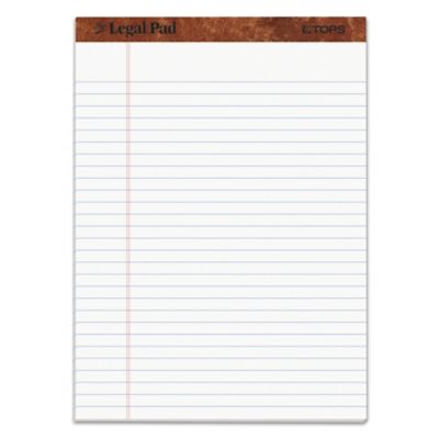 Tops Perforated Legal Pads, 8.5 in. x 11.75 in., White, 12-Pack