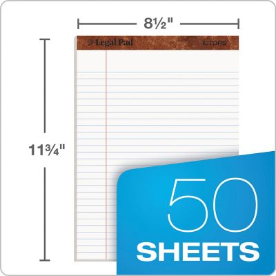 Image showing  Perforated Legal Pads, 8.5 in. x 11.75 in., White, 12-Pack