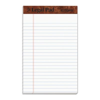 Tops Perforated Legal Pads, 5 in. x 8 in., White, 12 pk.