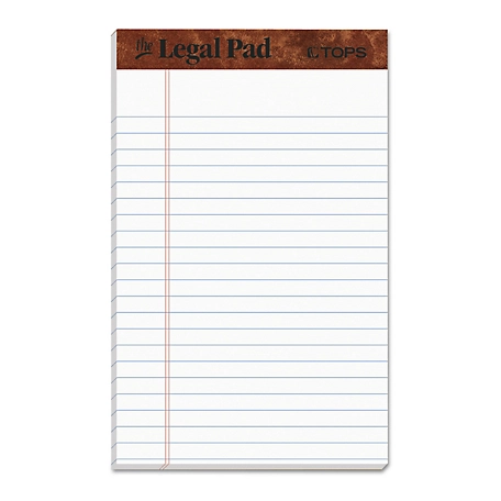 Tops Perforated Legal Pads, 5 in. x 8 in., White, 12-Pack