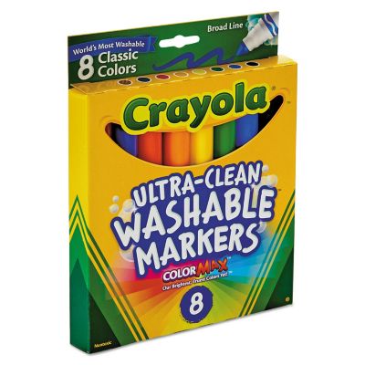 Image showing  Ultra-Clean Washable Markers, Broad Bullet Tip, Classic Colors, 8-Pack