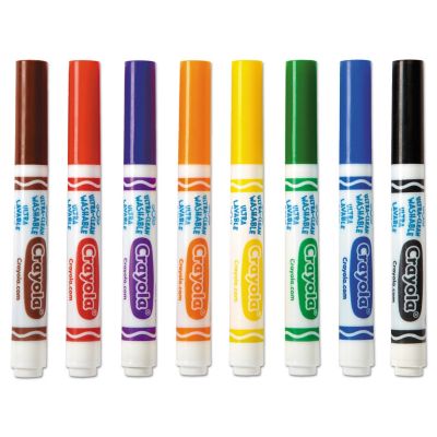 Image showing  Ultra-Clean Washable Markers, Broad Bullet Tip, Classic Colors, 8-Pack