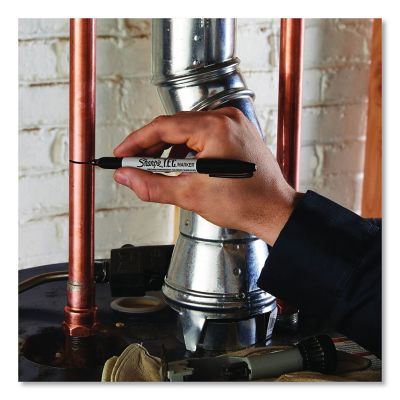 Image showing  T.E.C. Permanent Markers, Fine Bullet Tip, Black